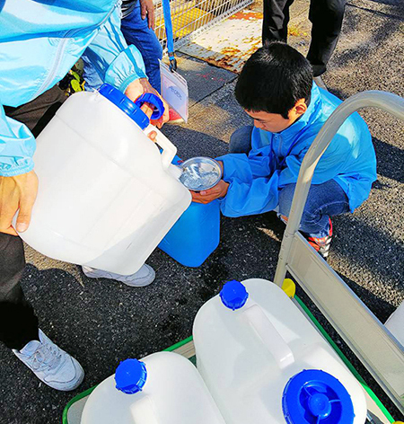 周防大島で給水のお手伝いをしました