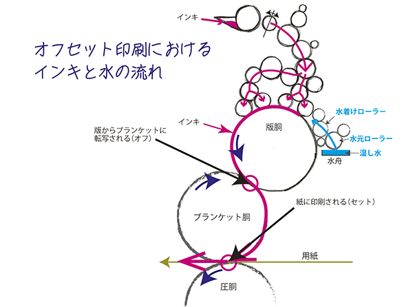 オフセット印刷の生命線・水ローラの交換