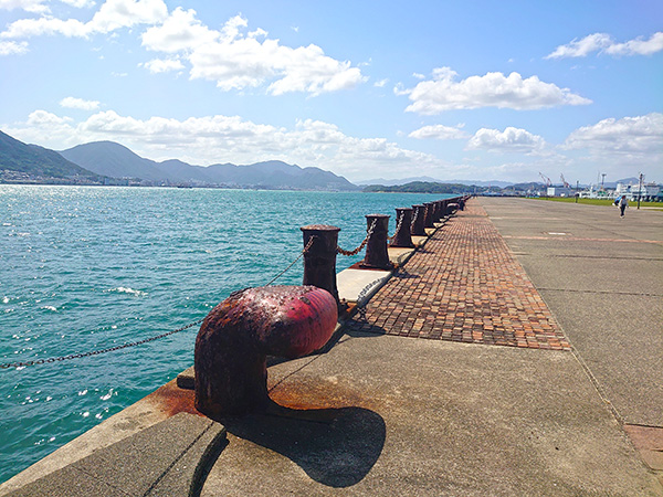 昔の海岸線と今の海岸線ー下関・唐戸周辺