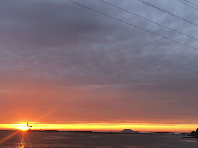 朝陽と夕陽