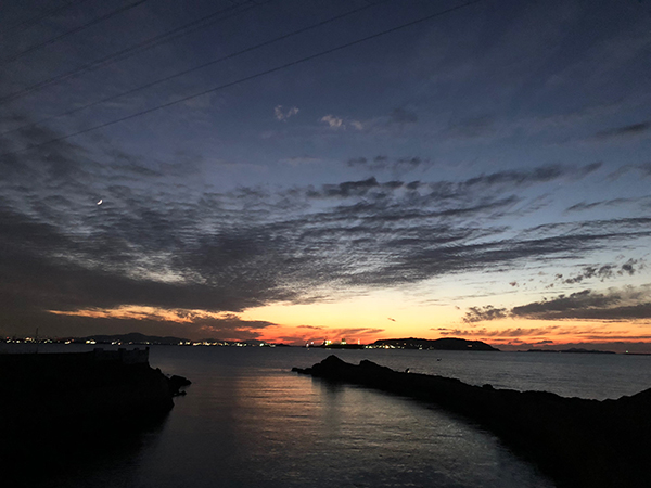 奇跡の1枚－武久海岸から見た夕焼け