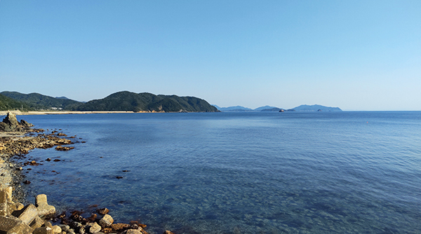 二見夫婦岩と海